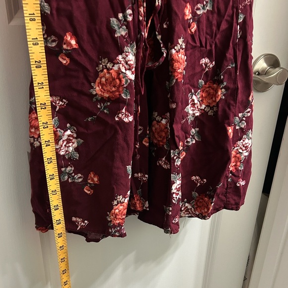 Rewind Burgundy Floral Button-Down Dress - Picture 9 of 10